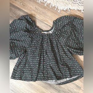 DOEN floral print blouse like new